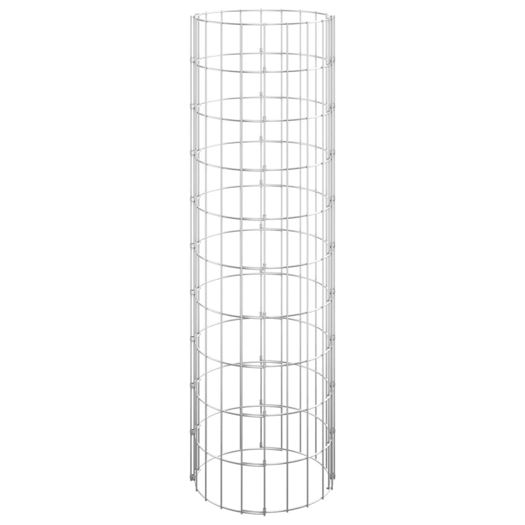Poste Circular De Gaviones Acero Galvanizado Ø30x100 Cm / Vetonek_5