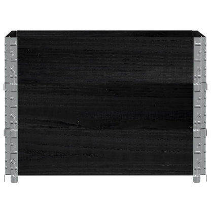 Jardinera De Madera Maciza De Pino Negro 80x60 Cm_2