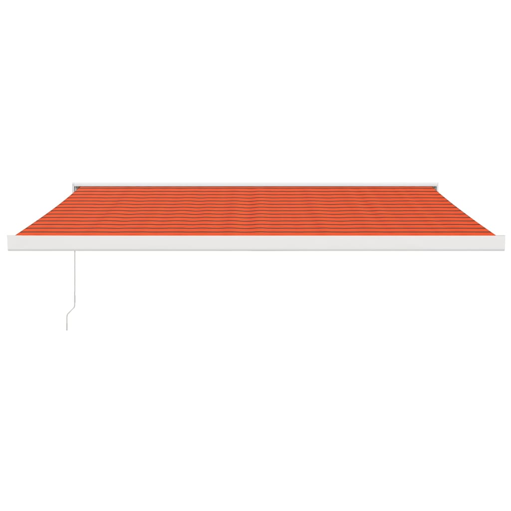 Toldo Retráctil Aluminio Y Tela Naranja Y Marrón 4x3 M_2