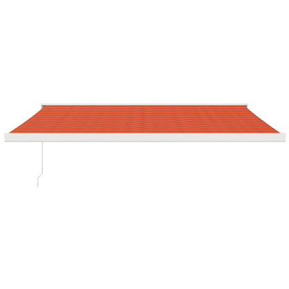 Toldo Retráctil Aluminio Y Tela Naranja Y Marrón 4x3 M_2