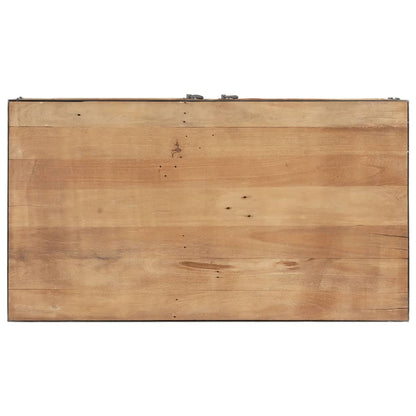 Mesa De Centro De Madera Maciza Reciclada 90x50x39 Cm_2