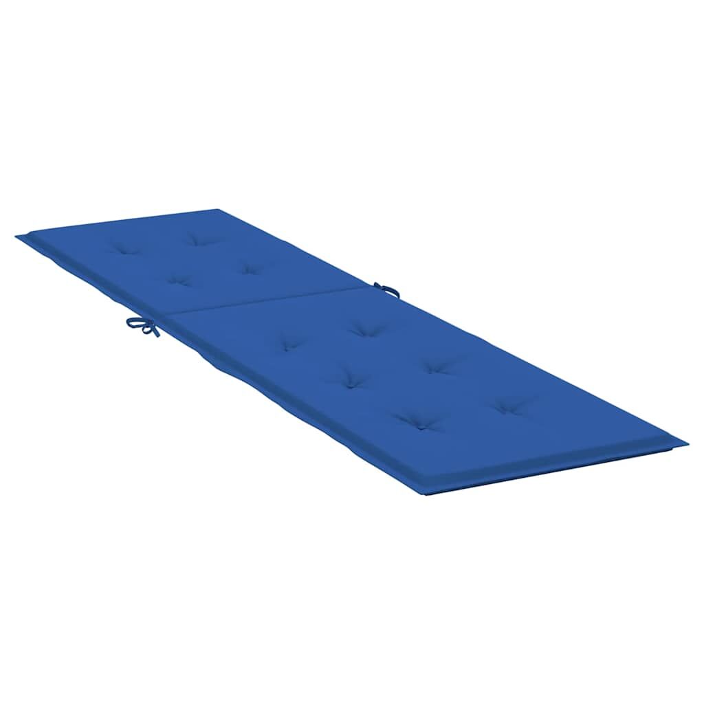 Vidaxl Cojín Para Tumbona Azul Real (75+105)x50x4 Cm_3