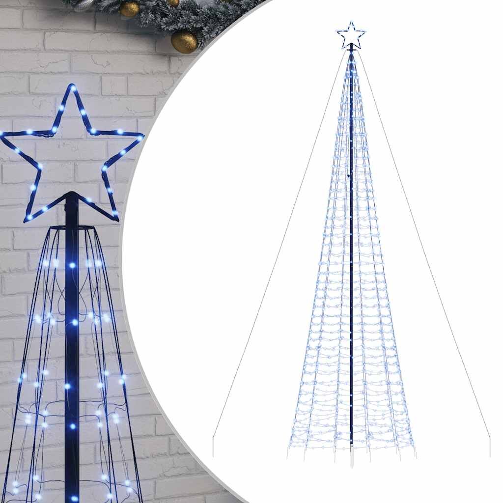 Vidaxl Árbol De Navidad Led Con Estacas 1534 Leds Azul 500 Cm_0