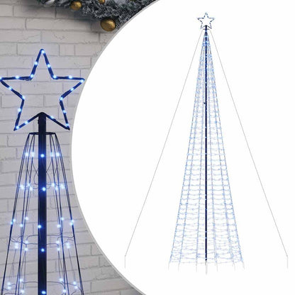 Vidaxl Árbol De Navidad Led Con Estacas 1534 Leds Azul 500 Cm_0