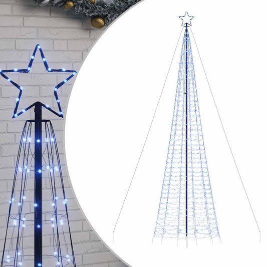 Vidaxl Árbol De Navidad Led Con Estacas 1534 Leds Azul 500 Cm_0