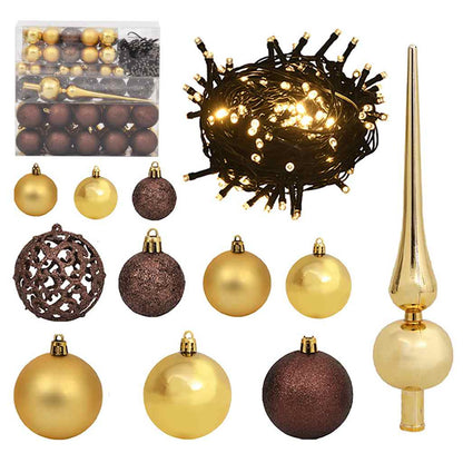 Vidaxl Árbol De Navidad Artificial Con Bisagras 300 Led Y Bolas 210 Cm_5