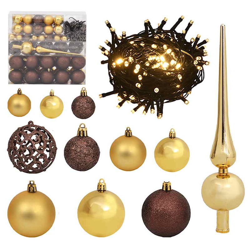 Vidaxl Árbol De Navidad Artificial Con Bisagras 300 Led Y Bolas 180 Cm_5