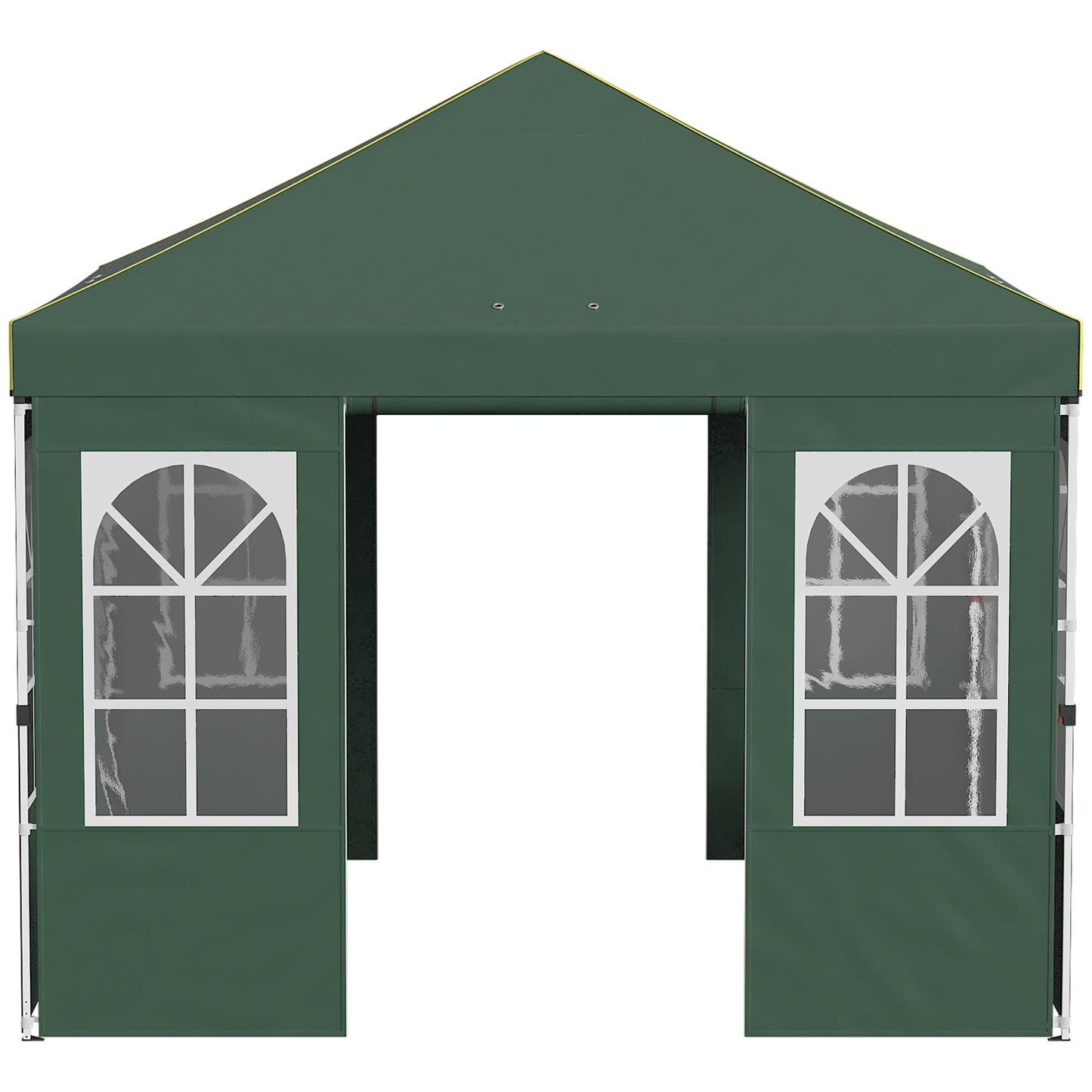 Outsunny Carpa Plegable 3x3m Pop-up Altura Ajustable Laterales Extraíbles Verde_3