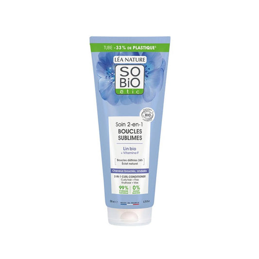 Acondicionador rizos 2 en1 lino BIO & vitamina F So'Bio étic 200 ml