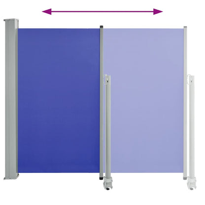 Vidaxl Toldo Lateral Retráctil De Jardín Azul 120x300 Cm_3