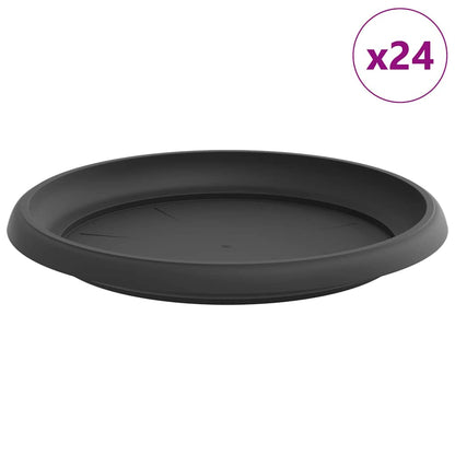 Bandeja Redonda Para Flores 24 Uds. Negro Ø 21,5 X 2,5 Cm_0