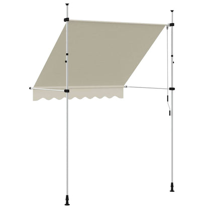 Toldo Retráctil De Operación Manual 200 Cm Crema_4