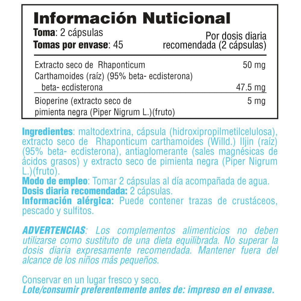 Ecdysterone (ecdisterona) - 90 Cápsulas Vegetales - Complejos Testosterona - Smart Supplements_4