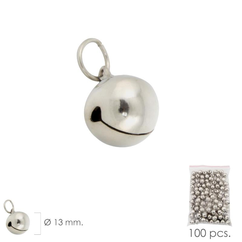 Cascabel Niquelado  13 Mm.  (bolsa 100 Unidades)_0