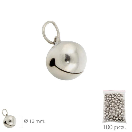 Cascabel Niquelado  13 Mm.  (bolsa 100 Unidades)_0