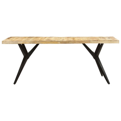 Mesa De Comedor Madera De Mango Rugosa 200x90x76 Cm_0