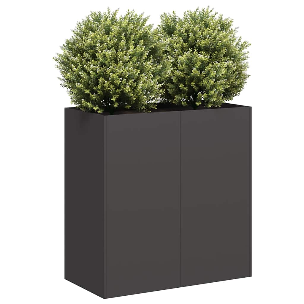Jardinera De Acero Laminado En Frío Negro 80x40x80 Cm_1