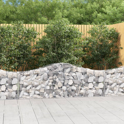 Cestas De Gaviones 11 Uds Forma De Arco Hierro 200x30x60/80 Cm_1