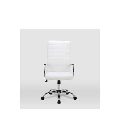 Silla De Oficina Lara Acabado Blanco. Alto: 107/117cm Ancho: 57.5cm Fondo: 60.5cm._0