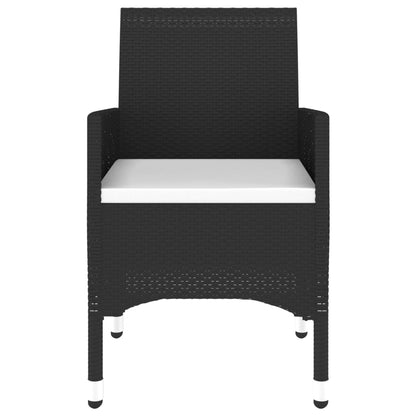 Vidaxl Set De Comedor De Jardín 7 Pzas Ratán Sintético Vidrio Negro_3