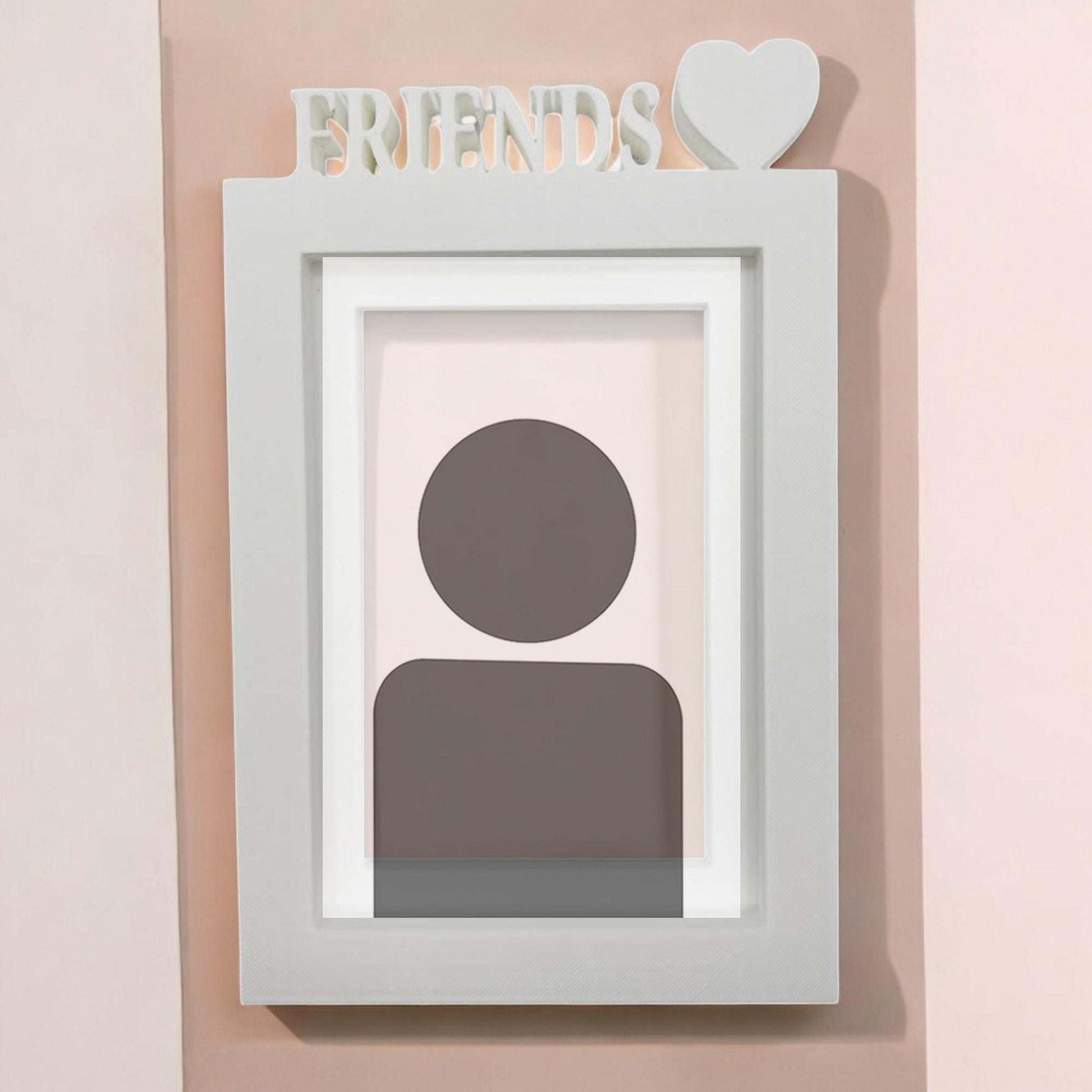 Marco De Fotos Mesa O Pared Modelo Friends 24.5x17.5cm Para Fotos 13x18cm Blanco_1