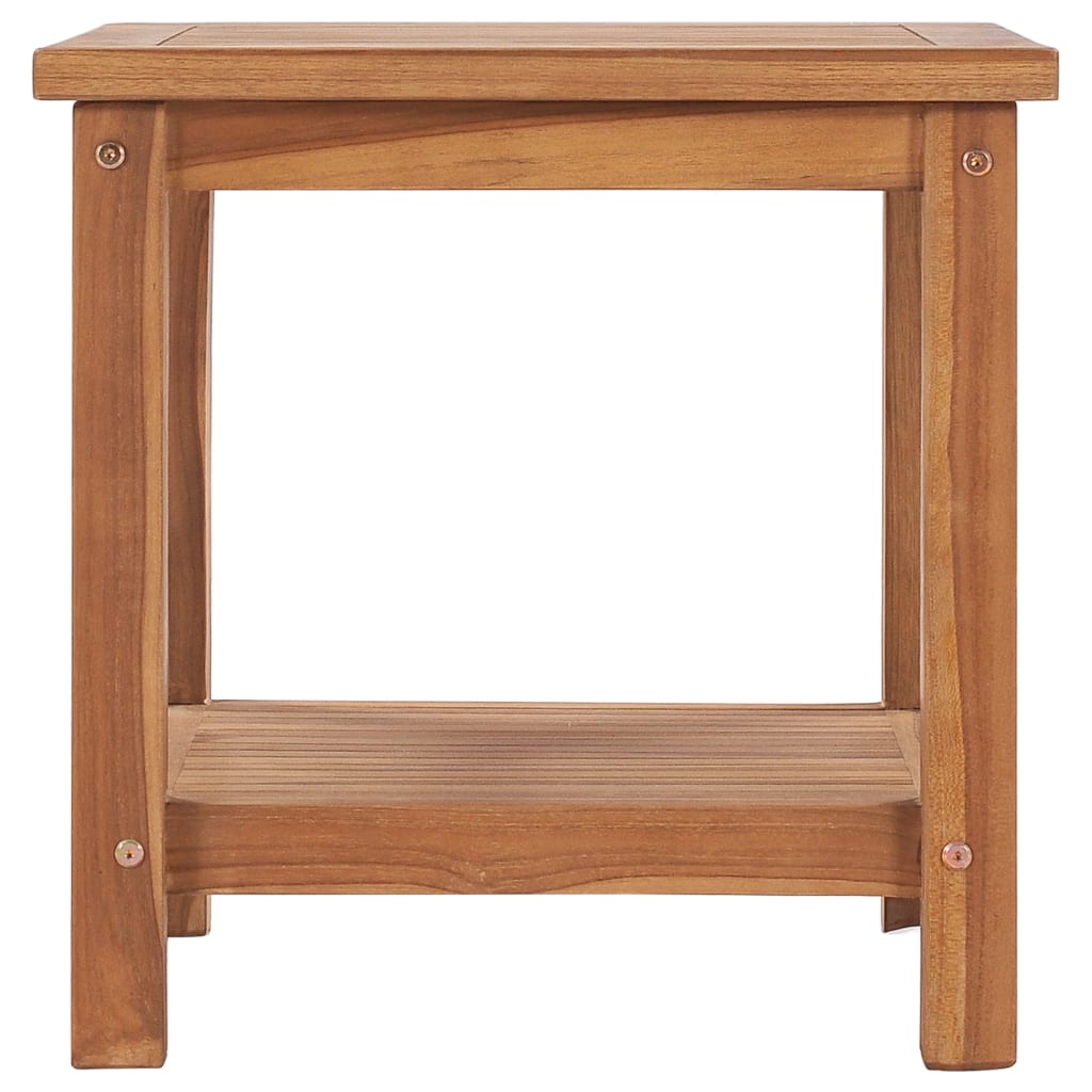 Mesa De Centro De Madera Maciza De Teca 45x45x45 Cm_0