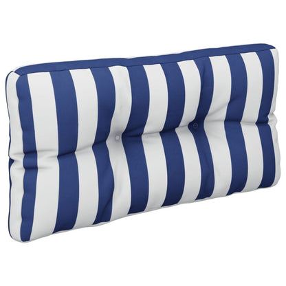 Vidaxl Cojín Para Palés Tela A Rayas Azul Y Blanco 80x40x12 Cm_3