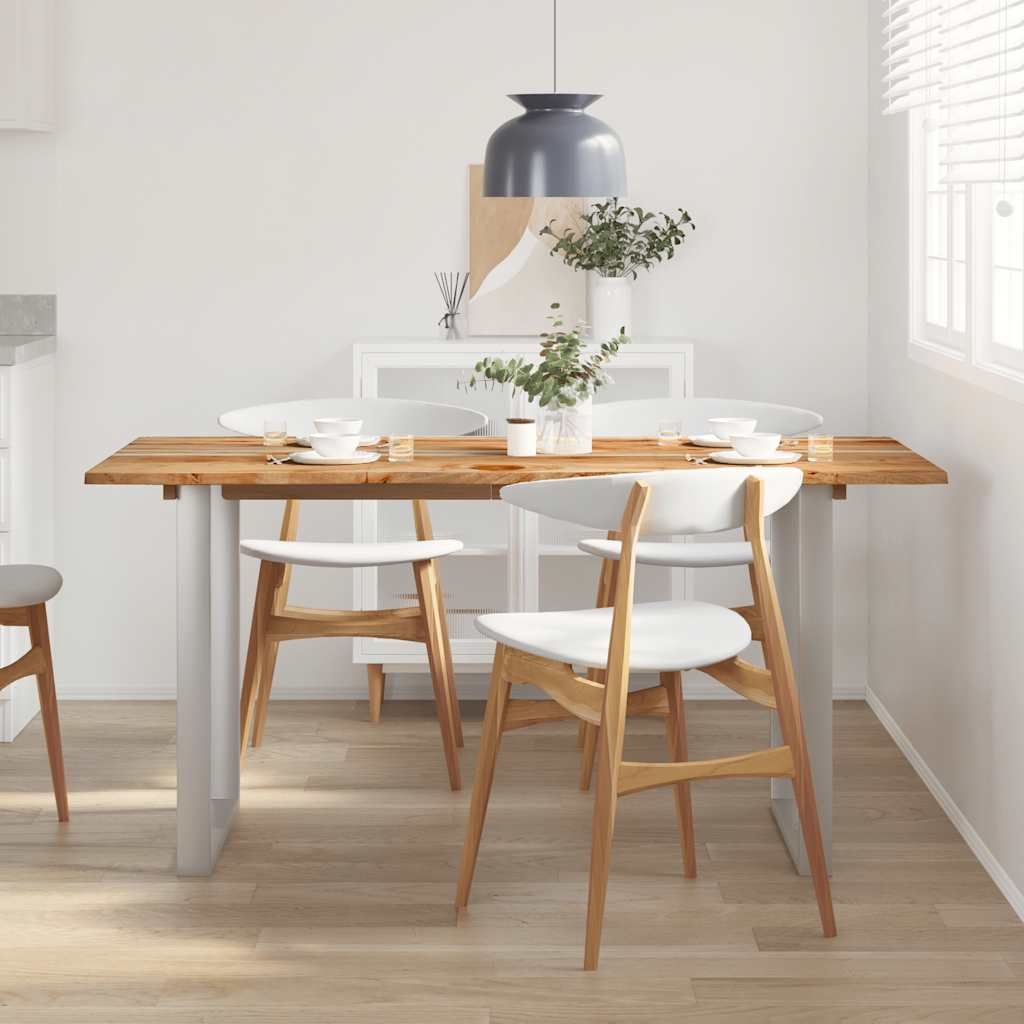 Mesa De Comedor De Madera Maciza De Acacia 154x80x76 Cm_1