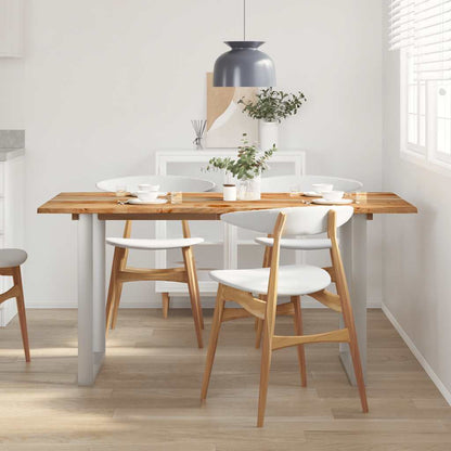 Mesa De Comedor De Madera Maciza De Acacia 154x80x76 Cm_1