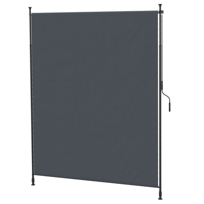Outsunny Toldo Vertical Exterior 200x305 Cm Pantalla Privacidad Enrollable Gris_0