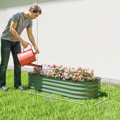 Outsunny Jardinera Exterior Grande De Acero Galvanizado_2