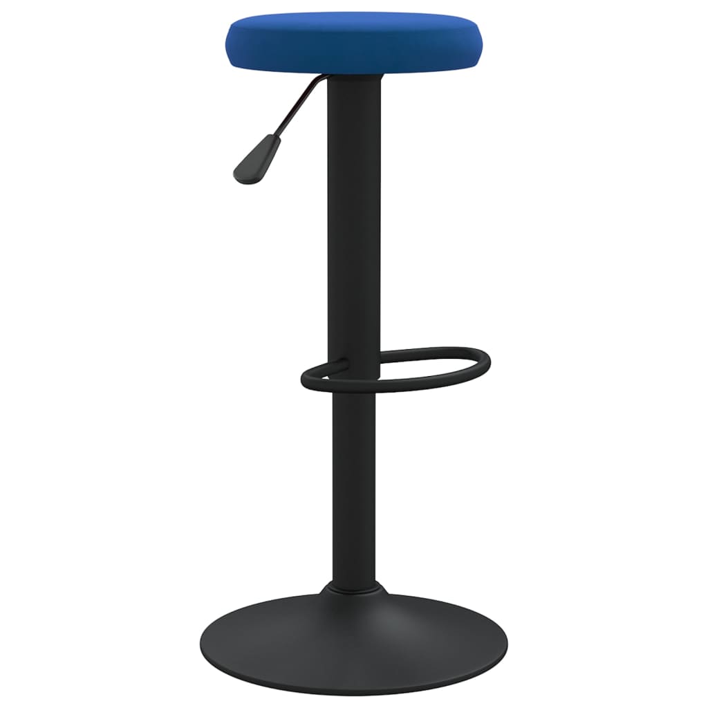 Taburetes De Cocina 2 Unidades Terciopelo Azul_2