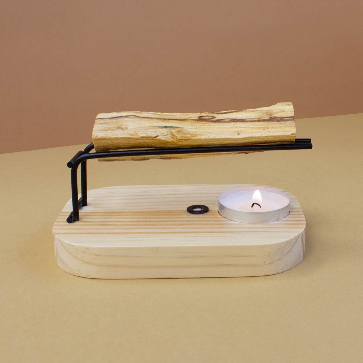 Quemador de Palo Santo SYS Aromas | Base de Madera y Soporte Metálico | Para Palo Santo, Sticks y Conos de Incienso_3