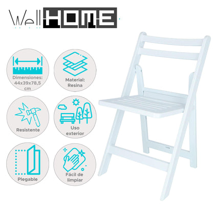 Well Home Juego De 4 Sillas Elo En Color Blanco