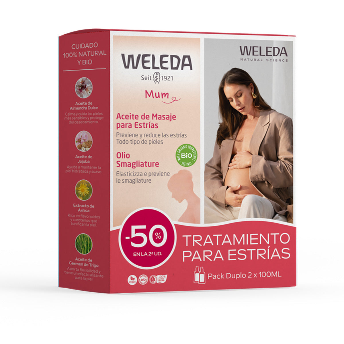 Duplo Aceite de Masaje para Estrías, Weleda