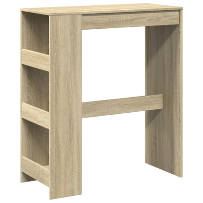 Mesa Alta Bar Con Estantes Madera Roble Sonoma 90x40x103,5 Cm_0