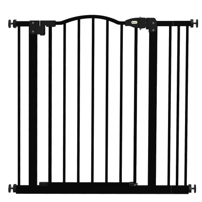Pawhut Barrera Para Perros Con Ancho Ajustable 74-87 Cm Con Extensión Negro_0