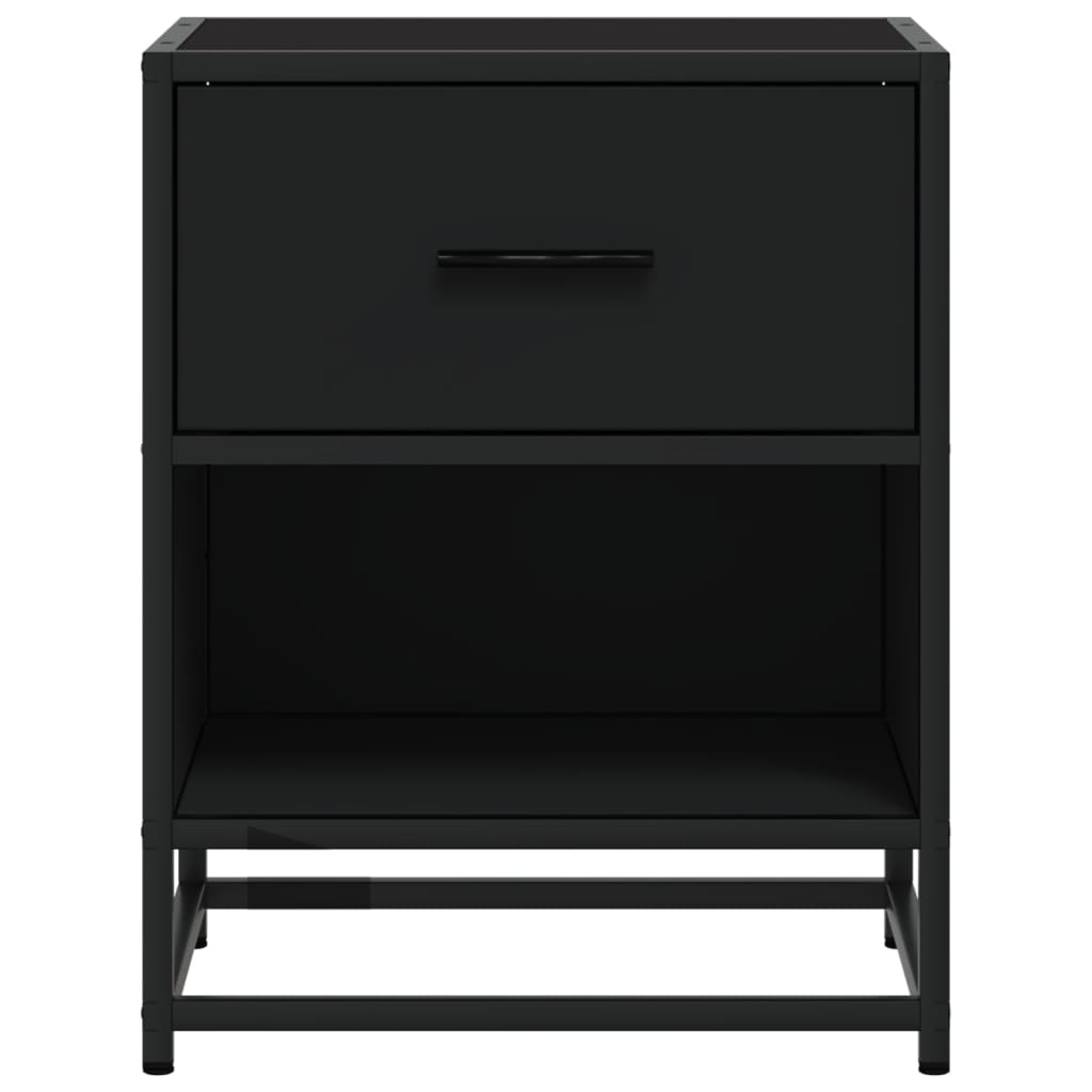 Mesitas De Noche 2 Uds Madera Ingeniería Negro 40x31x50 Cm_3