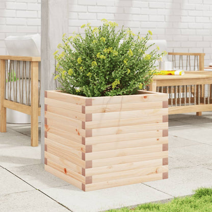 Jardinera De Madera Maciza De Pino 50x50x45,5 Cm_2
