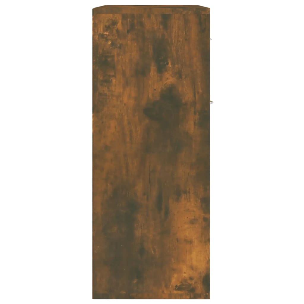 Aparador Madera Contrachapada Color Roble Ahumado 60x30x75 Cm / Vetonek_0