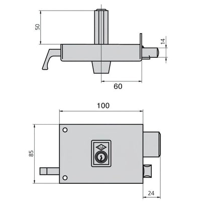 Cerradura Cvl 1125ar/ 10/he Derecha
