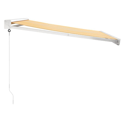 Toldo Retráctil Aluminio Y Tela Amarillo Y Blanco 3,5x2,5 M_5