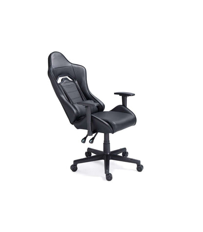 Sillón Gamer Giratorio Y Reclinable Jordan Tapizado En Símil Piel Negro, 123-133 Cm(alto_3