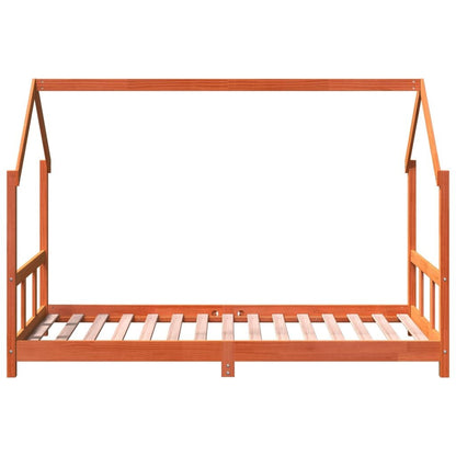 Vidaxl Estructura De Cama Infantil Madera De Pino Marrón Cera 90x190cm_4