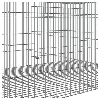 Vidaxl Jaula Para Conejos 2 Paneles Hierro Galvanizado 110x79x54 Cm_5