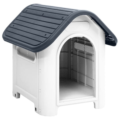 Vidaxl Casa Para Perro Gris 59x75x66 Cm Polipropileno_0