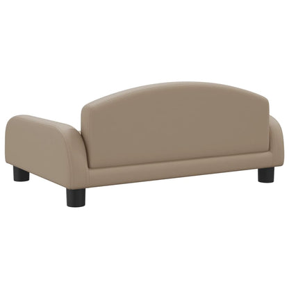 Cama Para Perros De Cuero Sintético Color Capuchino 70x45x30 Cm / Vetonek_4