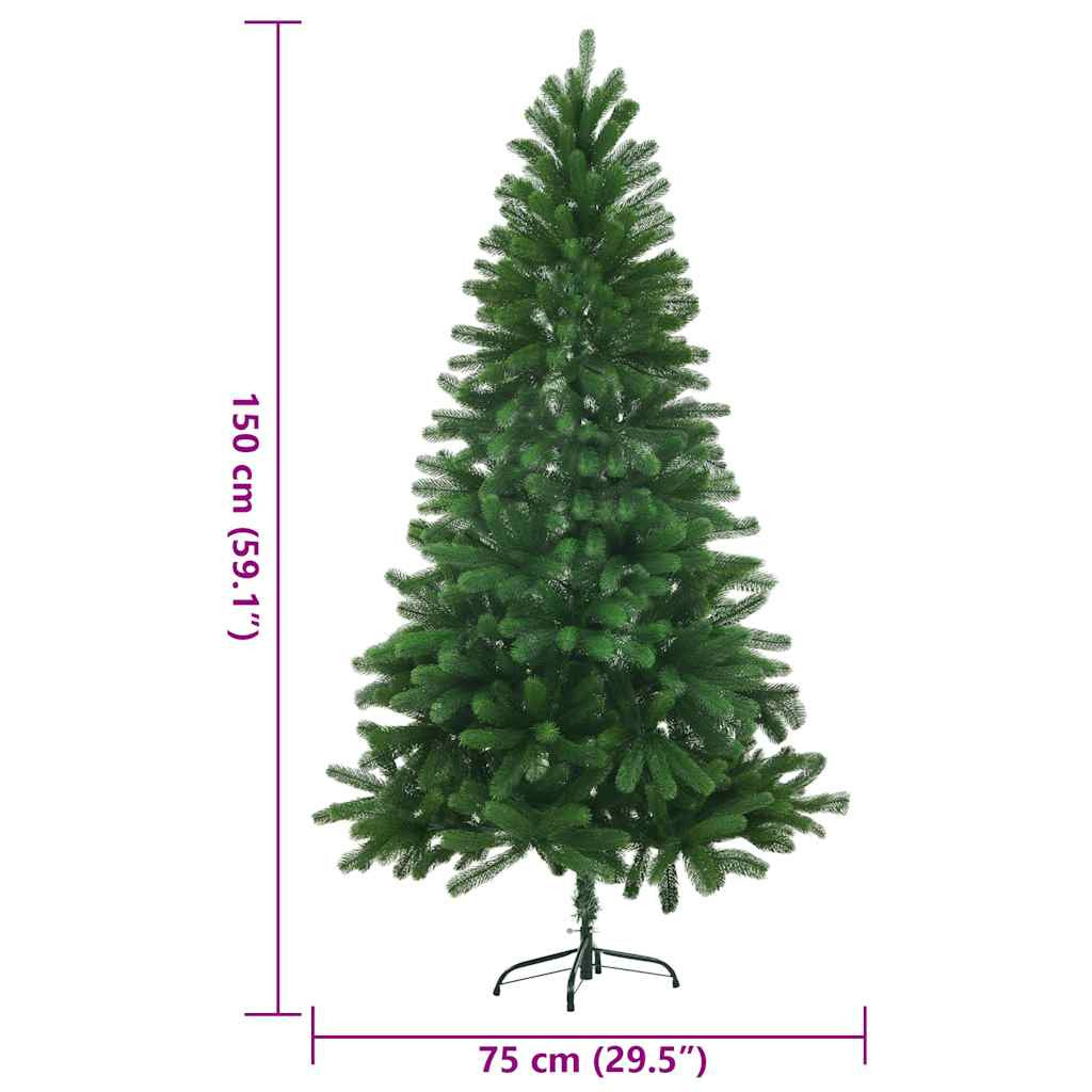 Árbol De Navidad Artificial Agujas Realistas 150 Cm Verde_2
