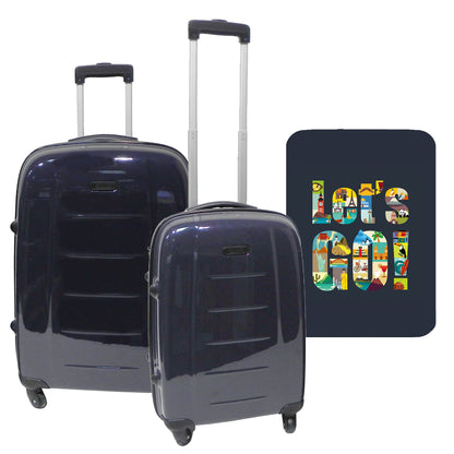Set De 2 Maletas Trolleys Con Funda Protectora'let's Go'_0
