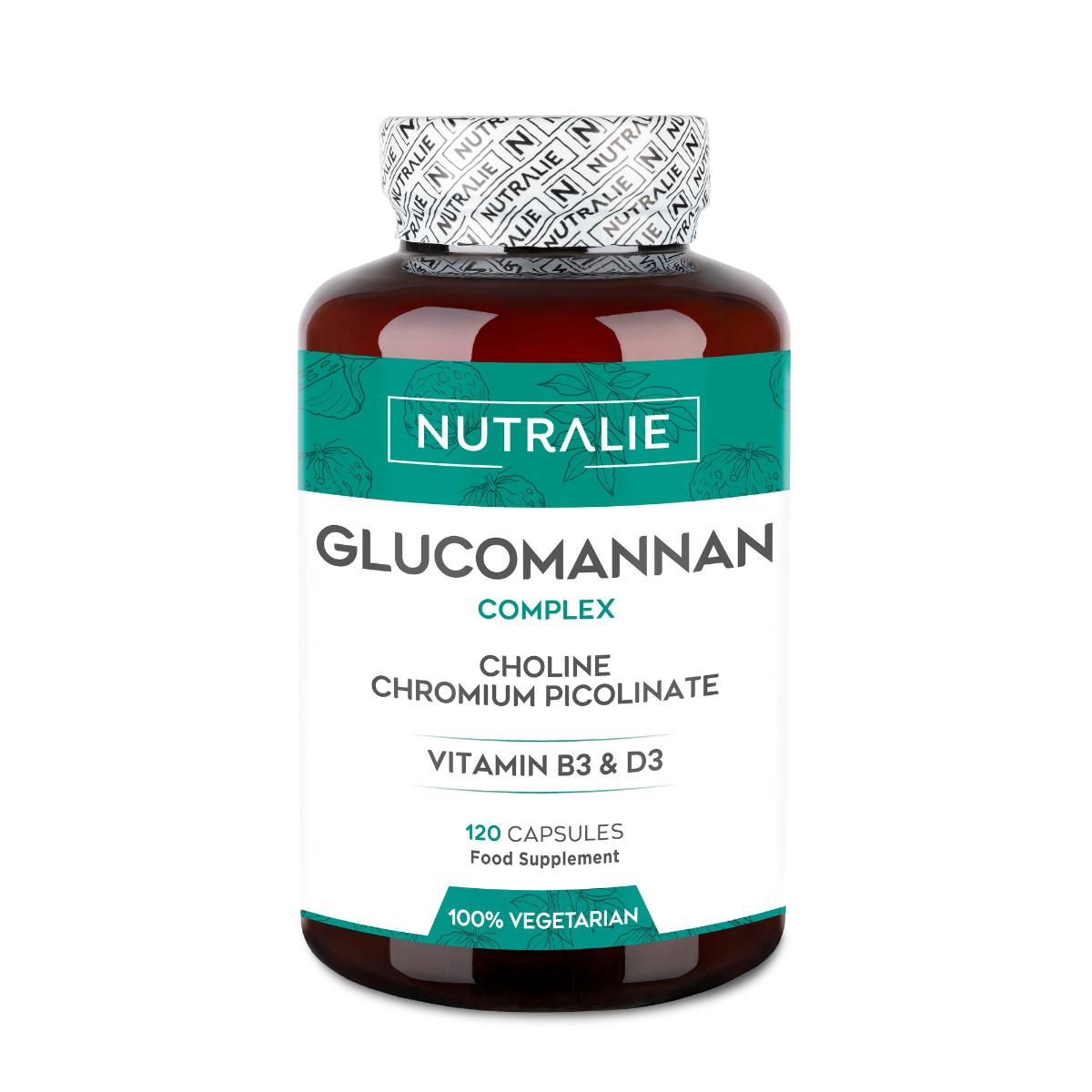 Nutralie Glucomanano con Colina + B3 + D3 Pérdida Peso 120 cápsulas